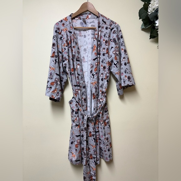 Vera Bradley DOG SHOW Knit Robe Small Medium - Picture 2 of 6